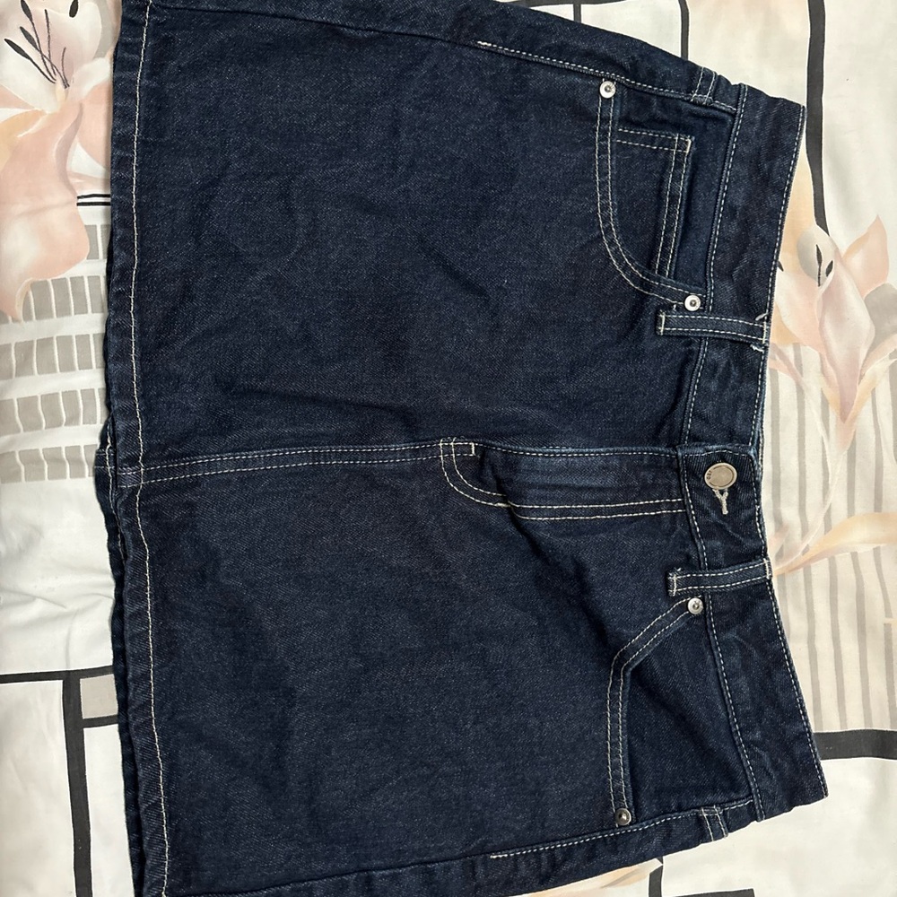 Just Black Dark Denim Skirt